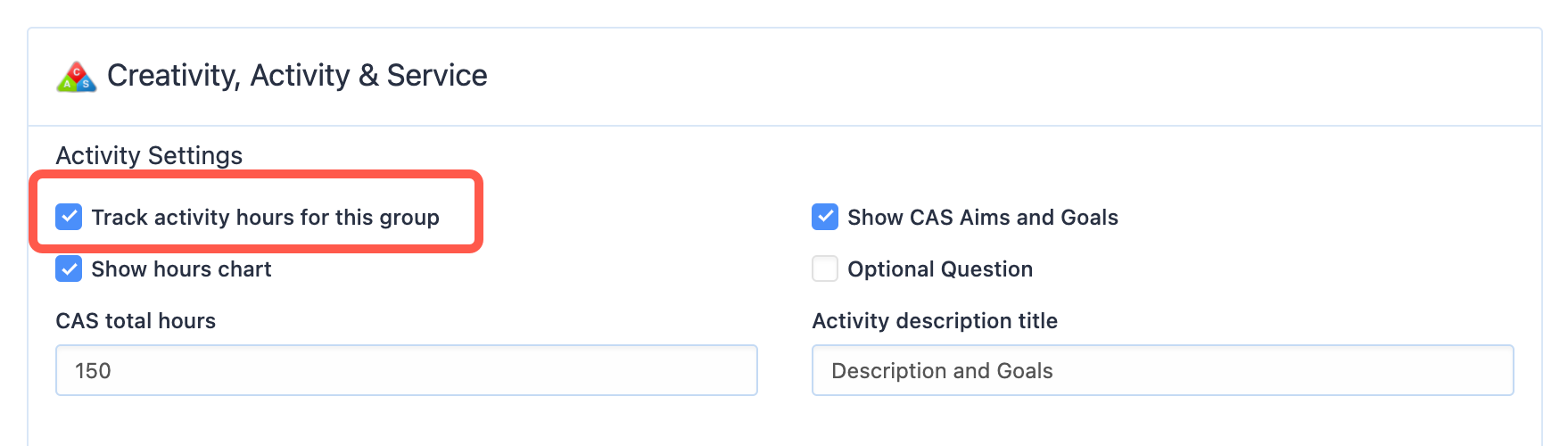 Configuring Cas Worksheets And Settings Managebac