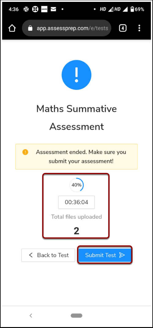 Taking a Test with AssessPrep using a Computer and on Mobile – ManageBac