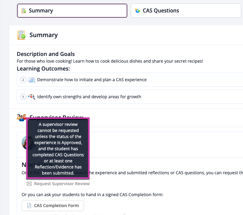 Disabled supervisor review