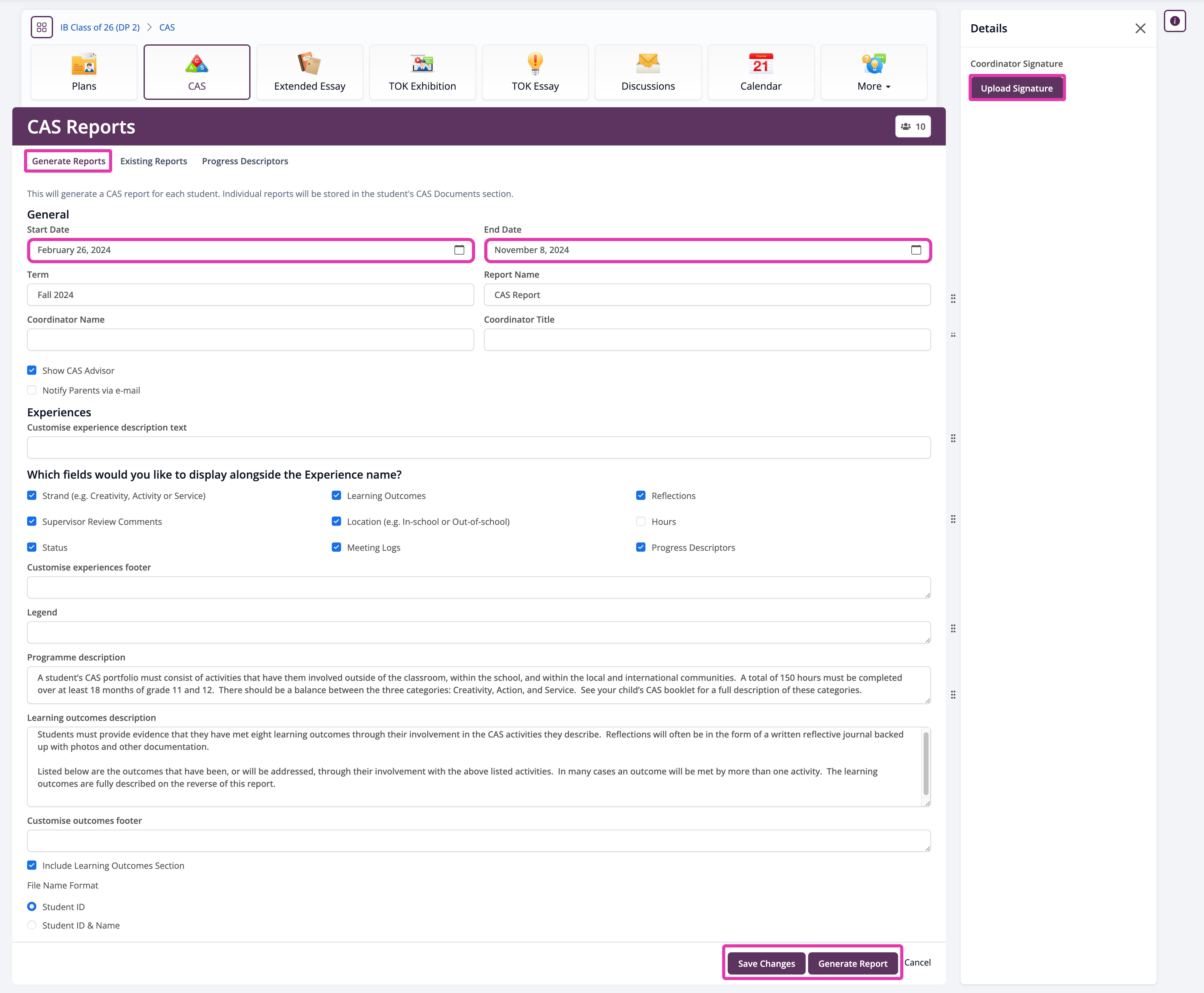 Generate Reports tab (Customizing CAS Report Templates).jpg