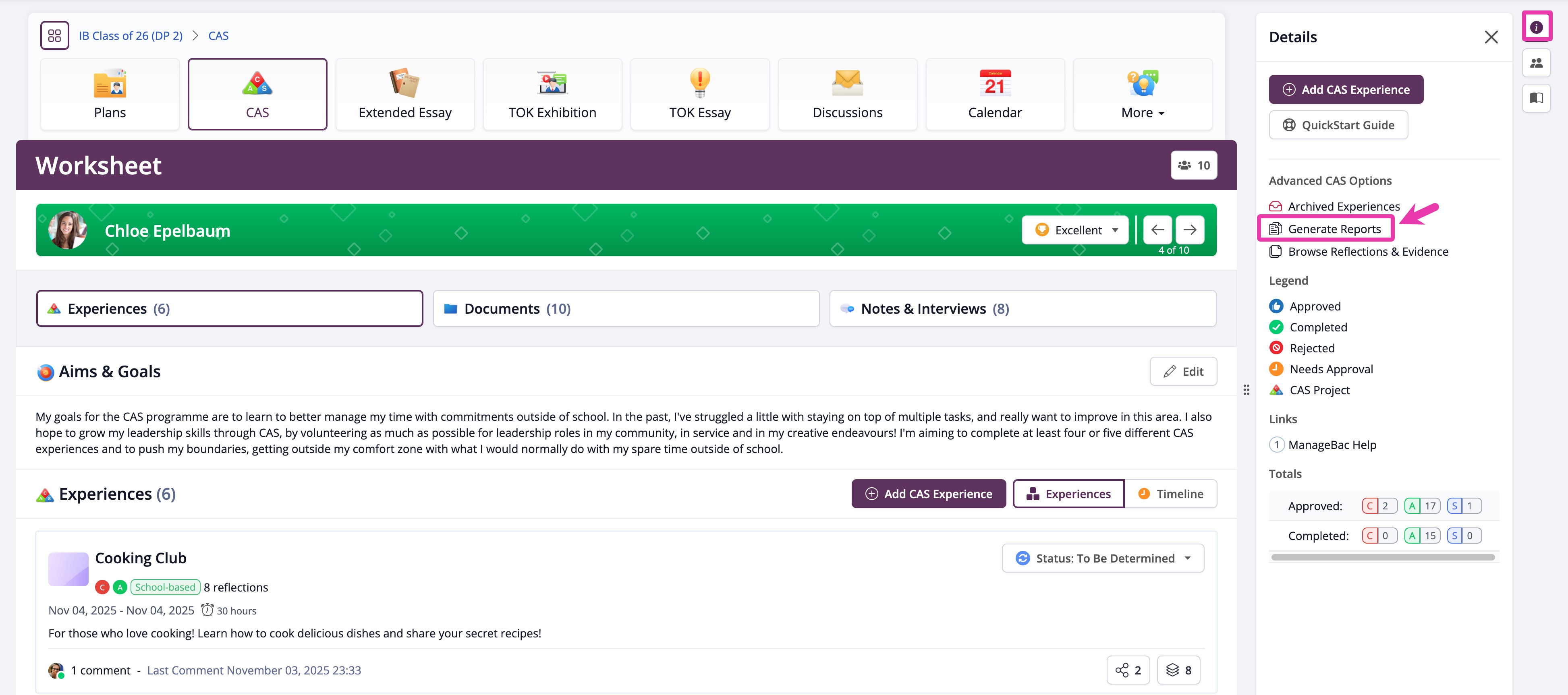  Student CAS Worksheet > Generate Reports.jpg