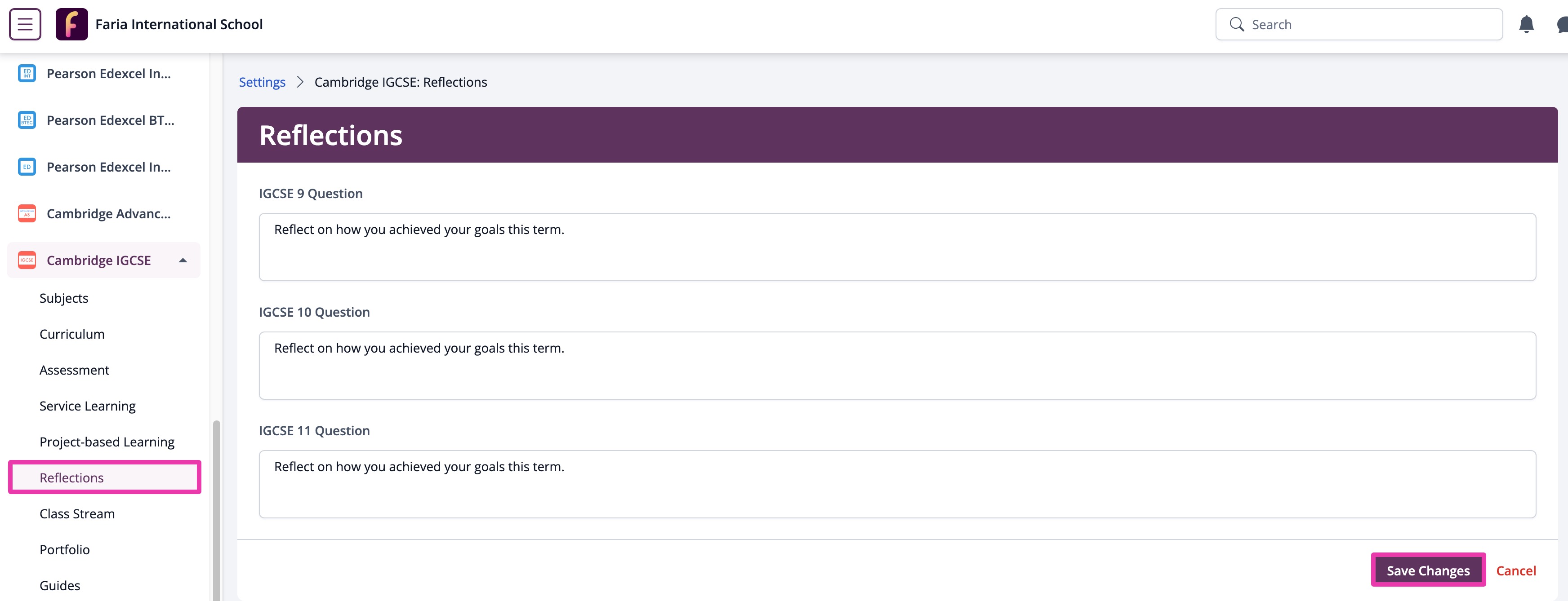  Settings > Select Academic Programme > Reflections.jpg