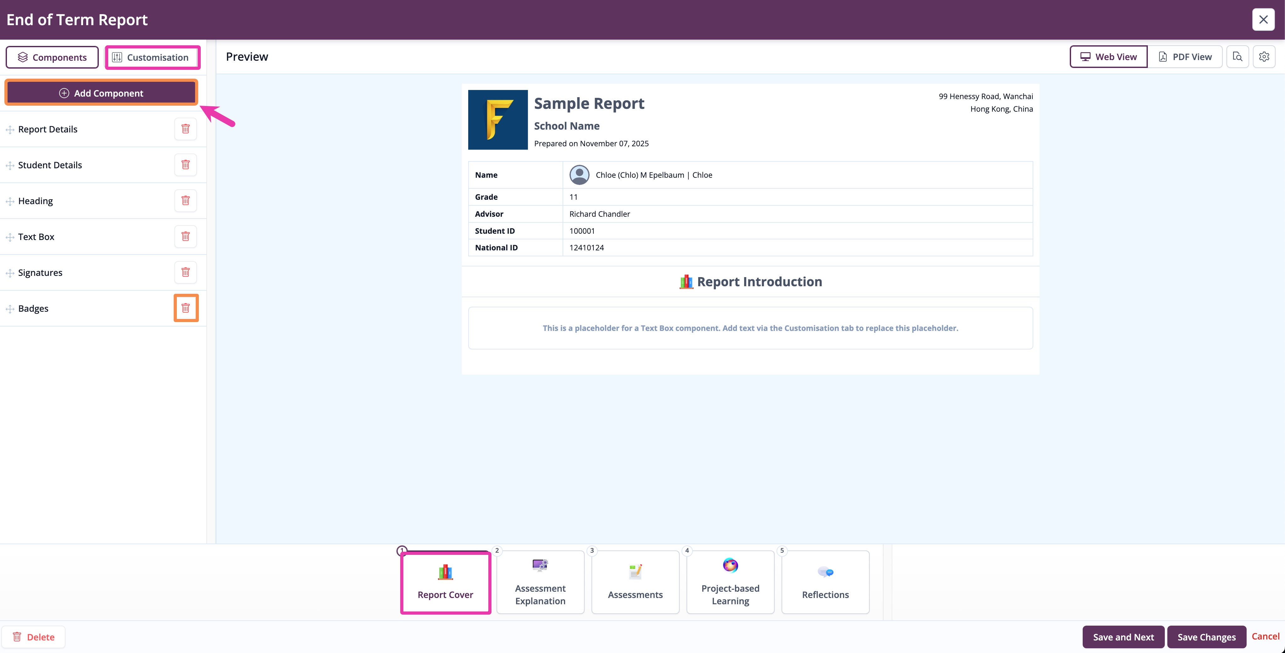 Each Section can include Components by clicking the&nbsp;Add Component.jpg