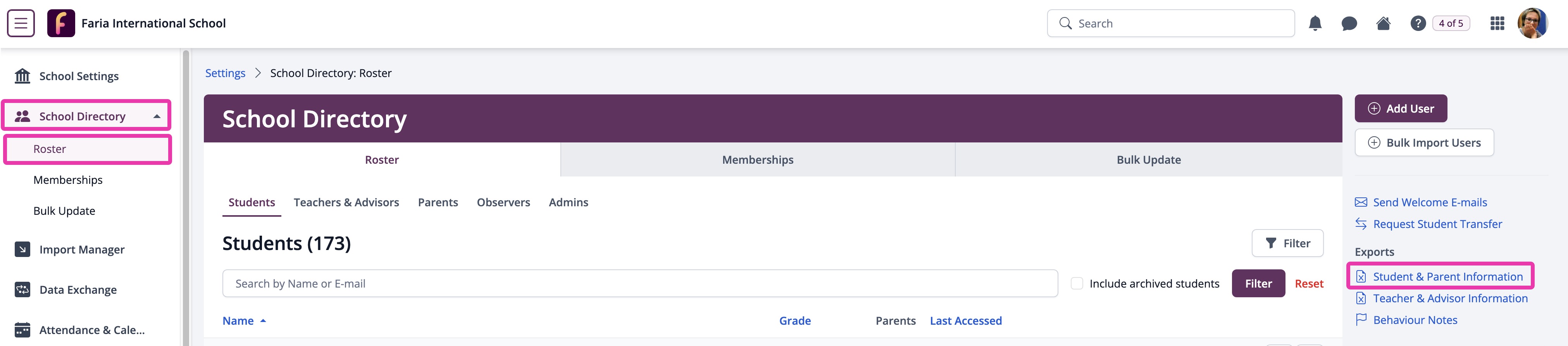 Settings > School Directory .jpg