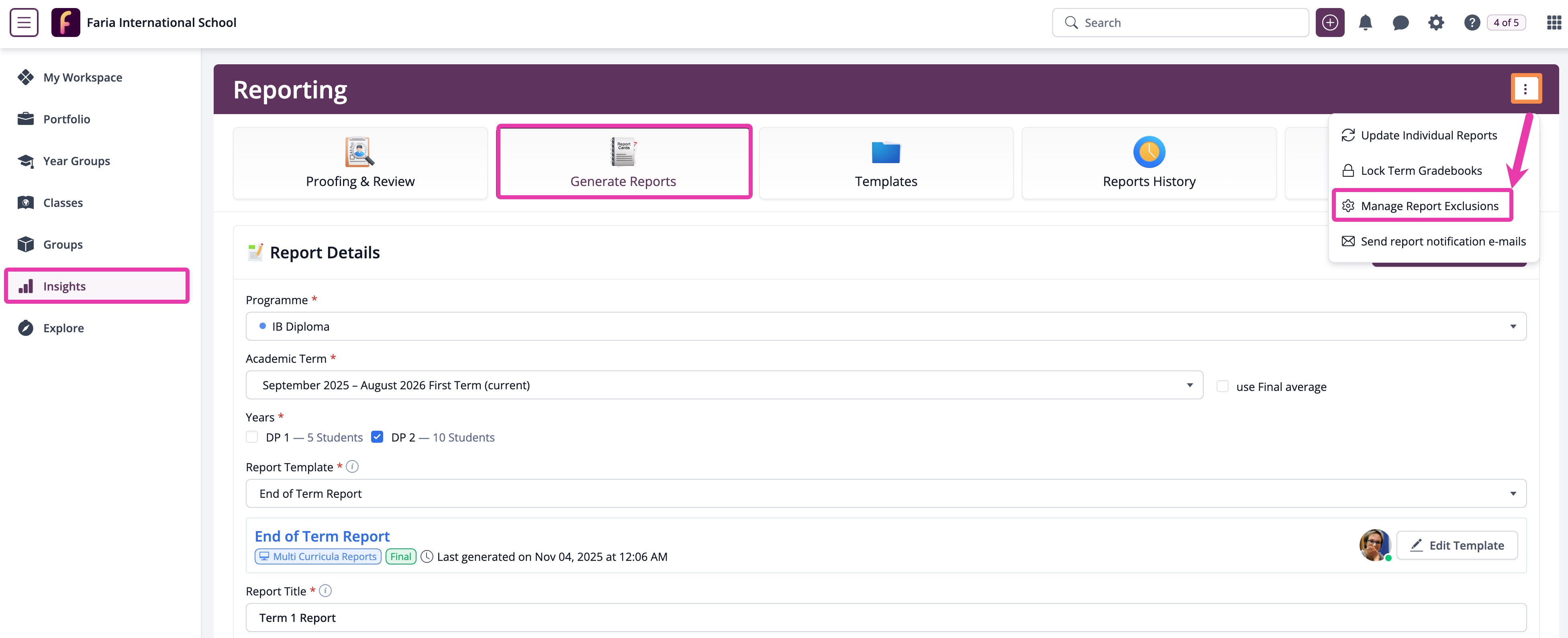 Insights > Reporting > Generate Reports > Manage Report Exclusions.jpg
