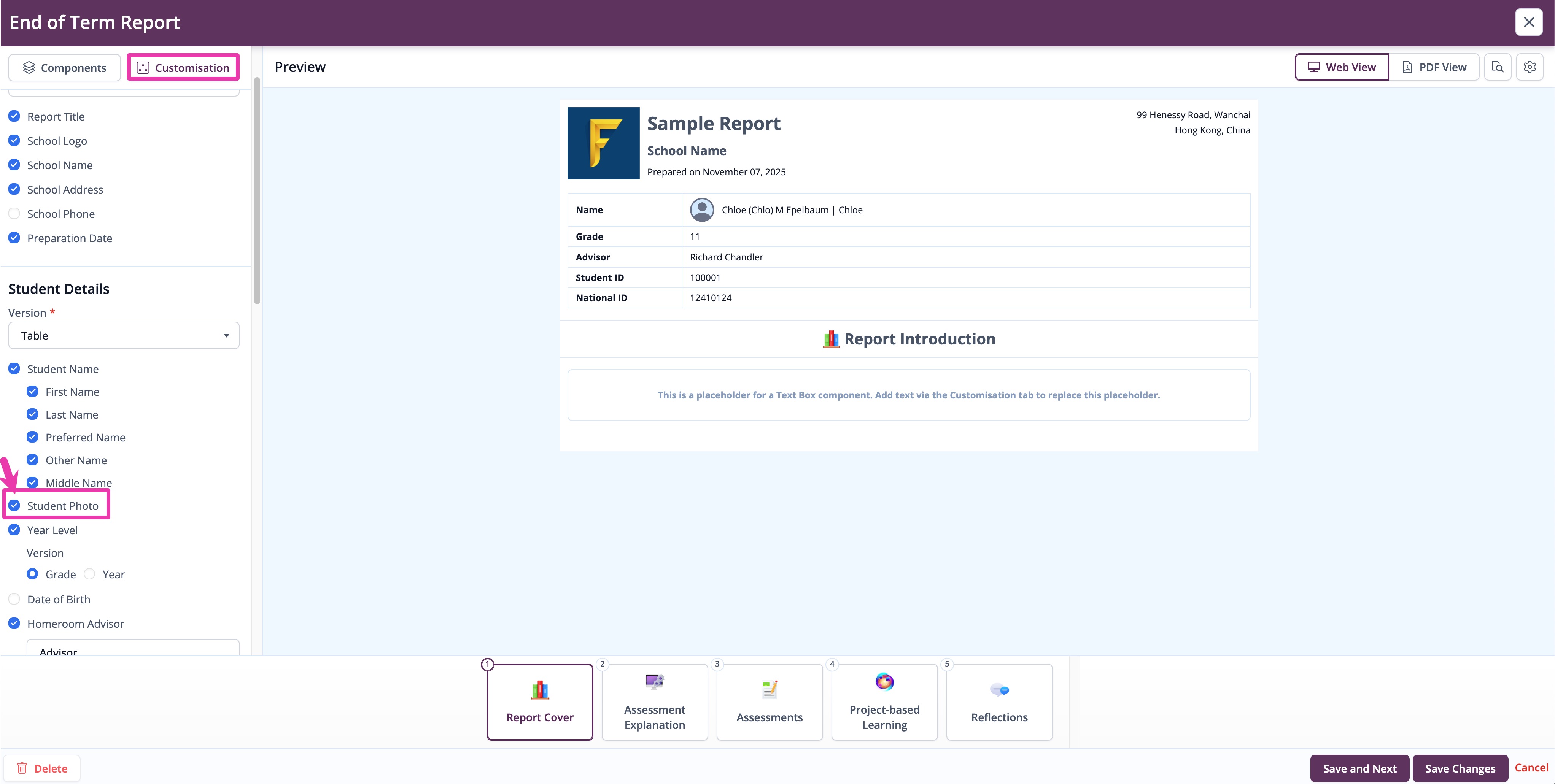 Student Details. Tick the box for Student Photo.jpg