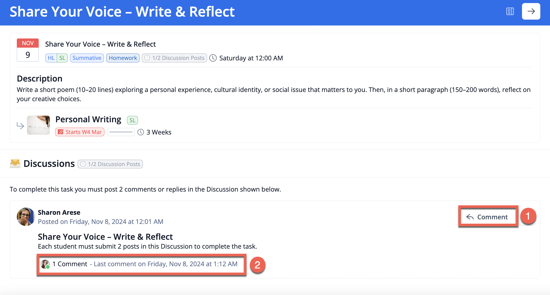 截图：在 GDrive 应用中使用与 ManageBac+ 相同的账户登录
