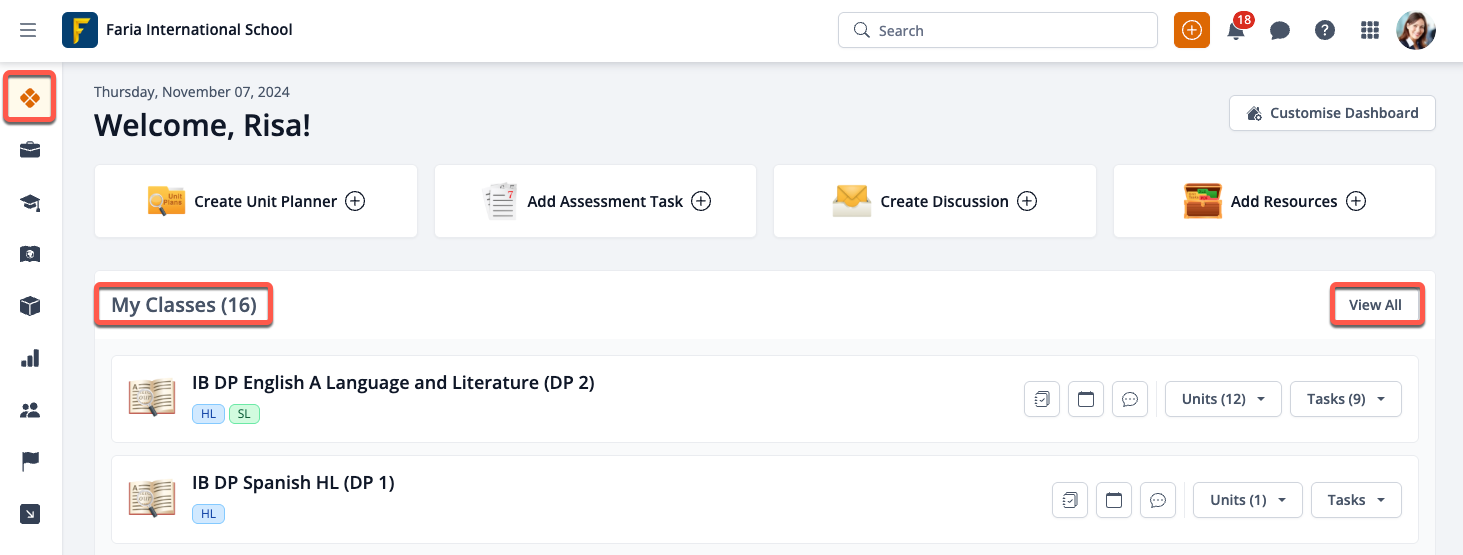 Captura de pantalla: Consulte nuestro artículo Actualización de los detalles, notificaciones y preferencias de su cuenta personal (administrador/profesor) para obtener más información.