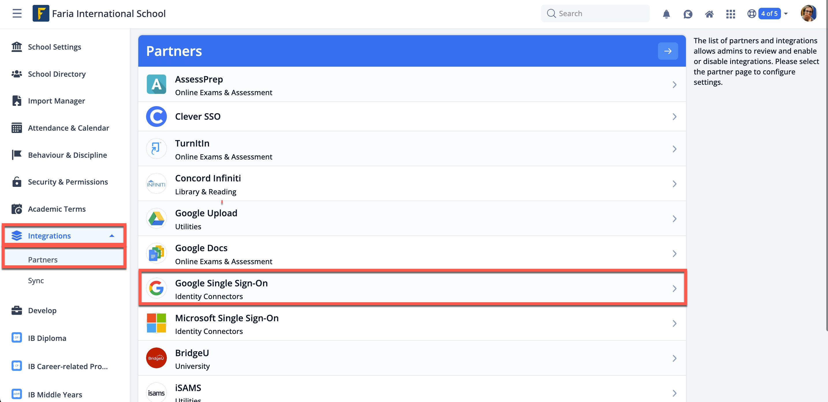 Captura de pantalla: Un administrador de tu cuenta puede solicitar que se habilite el inicio de sesión con Google navegando a Configuración > Integraciones >
