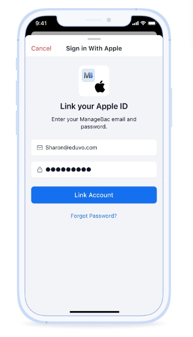 屏幕截图：现在推出 Apple 单点登录 (SSO)，让您可以使用 Apple ID 快速登录。