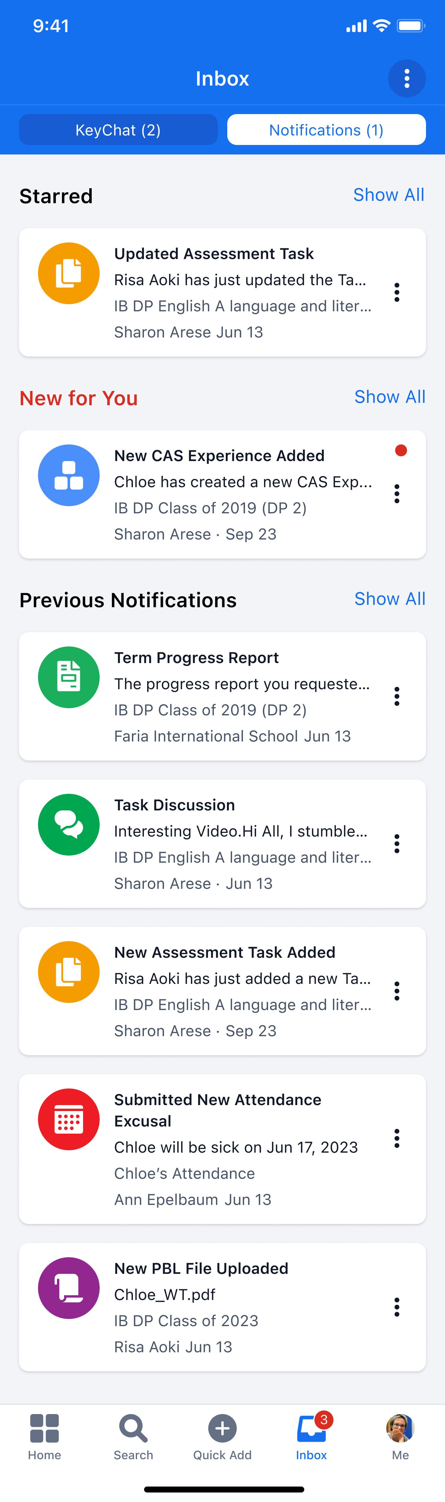 Captura de pantalla: Nos complace anunciar que hemos lanzado páginas rediseñadas y nativas para iOS de Mensajes y Notificaciones.