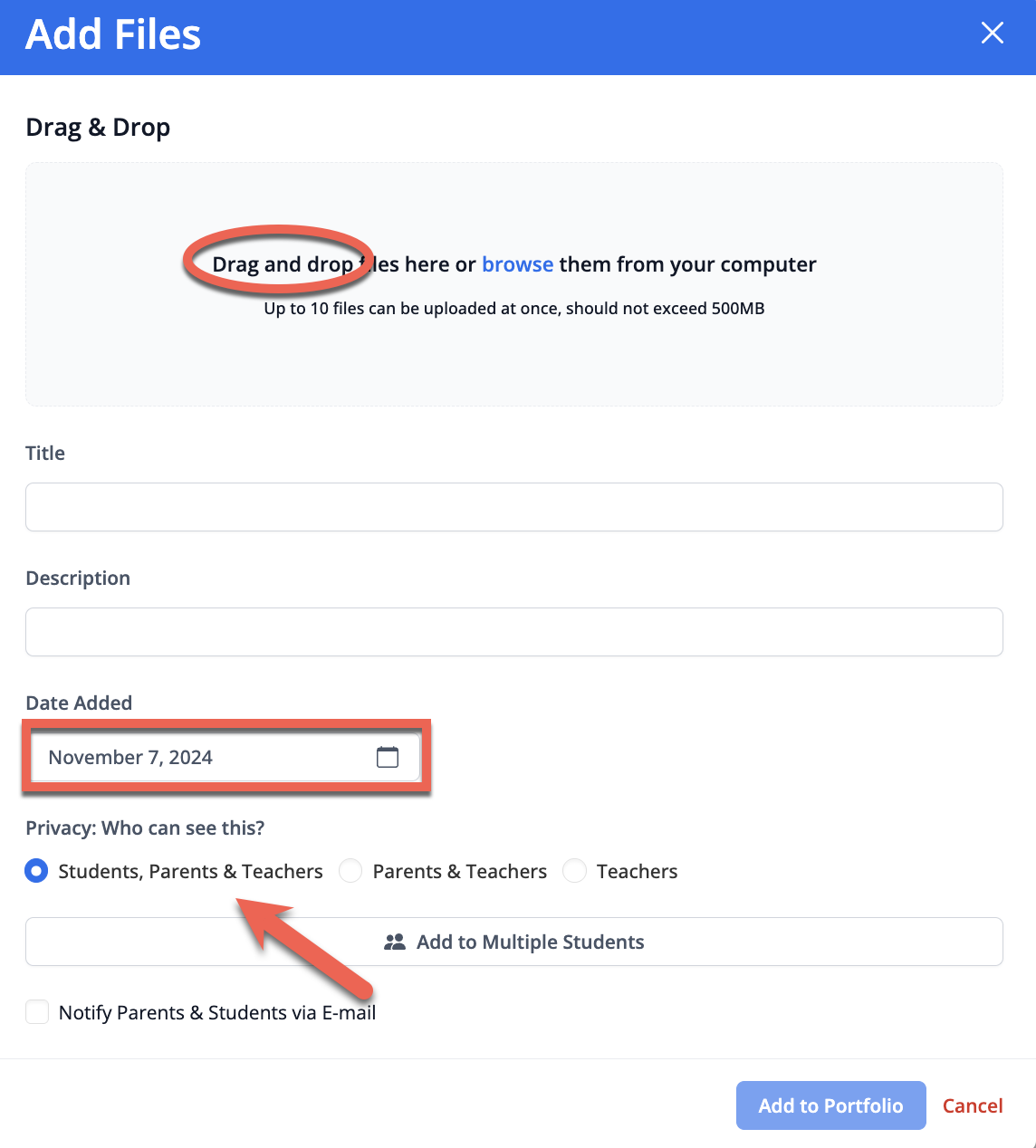 Captura de pantalla: Además, los usuarios pueden añadir archivos desde su Google Drive.