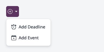 Capture d'écran : Ajouter au calendrier avec les options Ajouter une date limite et Ajouter un événement