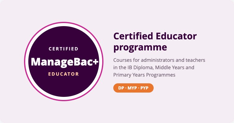 Grafik: ManageBac+ Sertifikalı Eğitmen programı