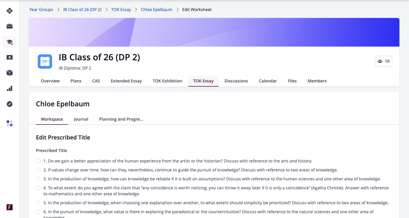 Screenshot: Edit Prescribed Title page