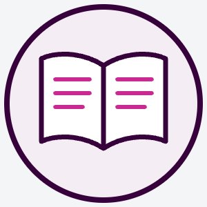 Icono: enseñanza y aprendizaje, un libro abierto